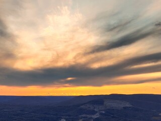 sunset in the mountains