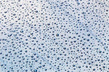 background of water drops on the window close up