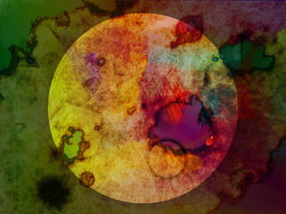 Obraz na płótnie Canvas Full moon illustration