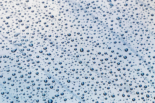 background of water drops on the window close up