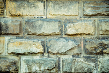 Brick wall. Background of large stone bricks