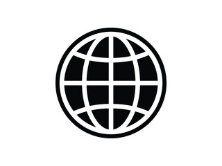 Earth icon. Globe vector illustration EPS10. Planet concept