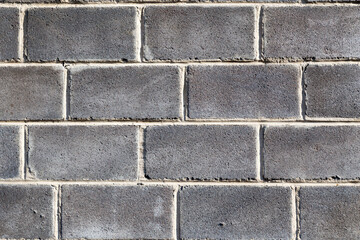 Pattern of gray bricks wall texture and background