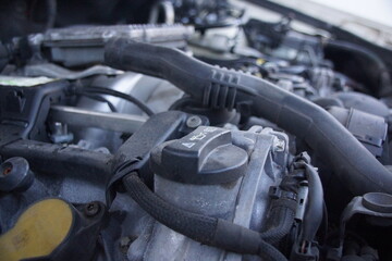 Fototapeta na wymiar car engine detail
