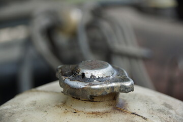 close up of an old rusty bolt