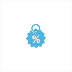 Obraz premium discount tag label icon flat vector logo design trendy