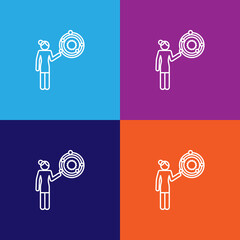 astronomy teacher icon. Education Symbol Sign Pictogram