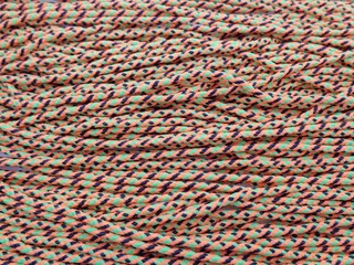 Close up prusik rope texture. Prusik  rope sometime used as rope bracelet.