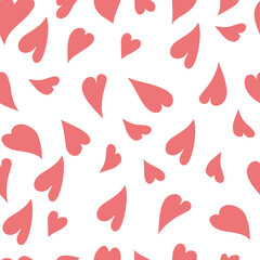 Heart, abstract, seamless pattern. Vector. For the design of paper, textile.