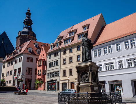 Lutherstadt Eisleben auf dem Marktplatz

