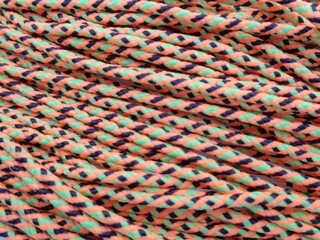 Close up prusik rope texture. Prusik  rope sometime used as rope bracelet.