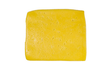 Slice of cheese isolated on a white background