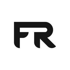FR Letter Logo Design With Simple style
