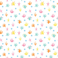 Vector seamless pattern of colorful coral.