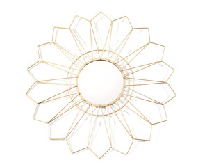 Stylish mirror on white background