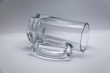 Beer mug, utensil or glass container similar to a glass but with handle, widely used to serve beer, drinks and liquids