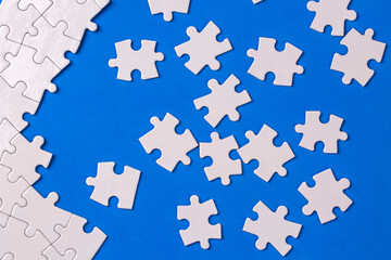 Naklejka premium Pieces of a puzzle game