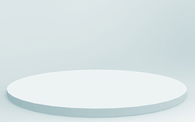 3d gray white bright cylinder podium minimal studio background. Abstract 3d geometric shape object illustration render.