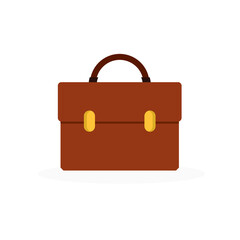 Portfolio vector icon isolated on white in flat style.