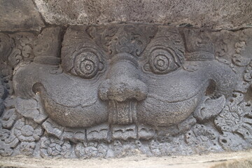 Linteau de porte du temple de Prambanan, Indonésie