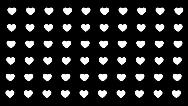 Animated background of the game card symbols. Drawn abstract pattern of symbols of Clubs, Hearts, Diamonds, Spades. Drawn 2D animation casino symbol.
