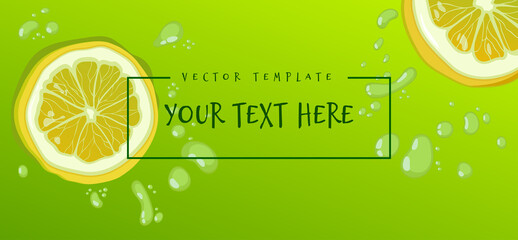 Lemon template for advertising text.