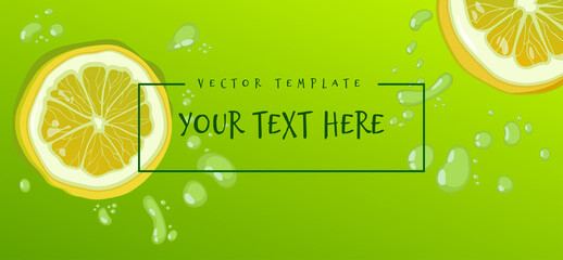 Lemon template for advertising text.