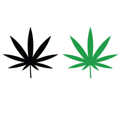 medical marijuana or cannabis leaf icon