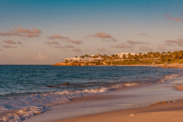 Fototapeta na wymiar island of Anguilla in the Caribbean Sea at sunset
