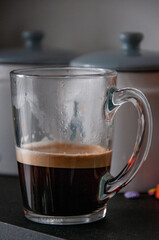 coffee in a glass