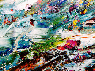 Colorful abstract background wallpaper. Modern motif visual art.  Mixtures of oil paint. Trendy...
