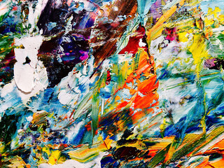 Colorful abstract background wallpaper. Modern motif visual art.  Mixtures of oil paint. Trendy...