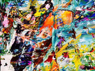Colorful abstract background wallpaper. Modern motif visual art.  Mixtures of oil paint. Trendy...