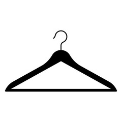 Classic clothes hanger. Simple vector template.