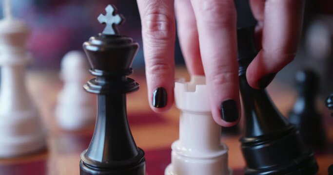 Great move playing chess resulting in checkmate