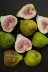 Close up of sweet green figs