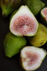 Close up of sweet green figs