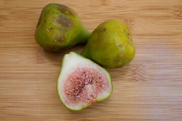 Close up of sweet green figs