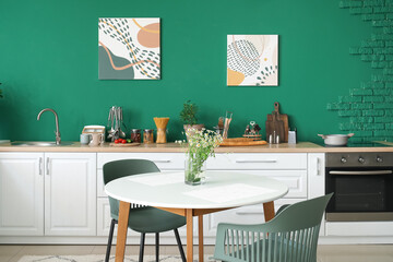 Interior of stylish modern kitchen