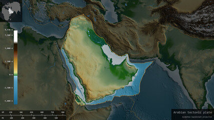 Arabian tectonic plate - composition. Physical