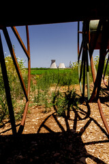 Fototapeta premium Collapsed Cooling tower, one of two Iconic Cooling towers of Haifa