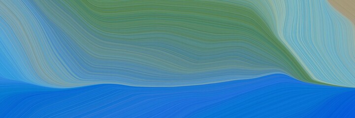 abstract and smooth elegant curvy swirl waves background design with steel blue, cadet blue and dim gray color