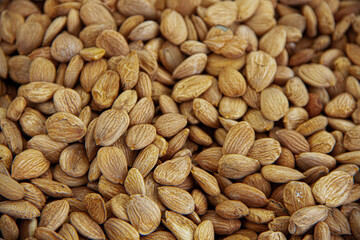 Almond seeds in grocery stock