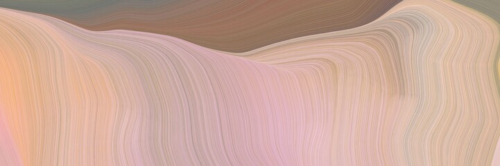 abstract and smooth landscape orientation graphic with waves. modern waves background illustration with tan, pastel brown and gray gray color