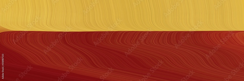 Poster abstract and smooth smooth swirl waves background illustration with firebrick, pastel orange and mar