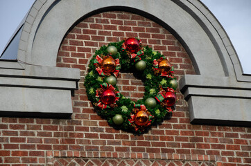 christmas wreath on the door