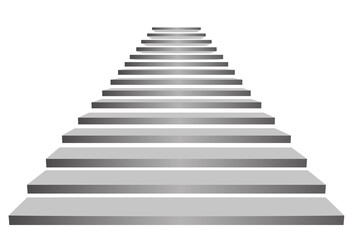 Fototapeta na wymiar Illustration of stairs on white background. Way to success