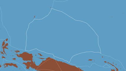Caroline tectonic plate - outlined. Pattern