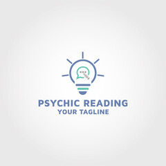 Psychic Reading education vector logo design.