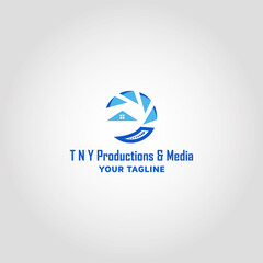 Productions & Media vector logo design
